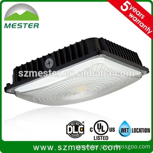 Ultral thin led gas station canopy lights with 45W 3800lm UL&DLC certificate 5 years warranty